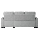 Carolina Gray 2-Piece Reversible Sectional Pull-Out Bed - Ornate Home