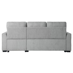 Carolina Gray 2-Piece Reversible Sectional Pull-Out Bed - Ornate Home