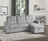 Carolina Gray 2-Piece Reversible Sectional Pull-Out Bed - Ornate Home
