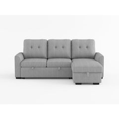 Carolina Gray 2-Piece Reversible Sectional Pull-Out Bed - Ornate Home