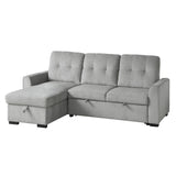 Carolina Gray 2-Piece Reversible Sectional Pull-Out Bed - Ornate Home
