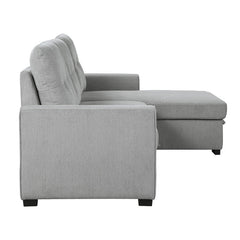 Carolina Gray 2-Piece Reversible Sectional Pull-Out Bed - Ornate Home