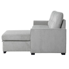 Carolina Gray 2-Piece Reversible Sectional Pull-Out Bed - Ornate Home