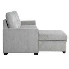 Carolina Gray 2-Piece Reversible Sectional Pull-Out Bed - Ornate Home