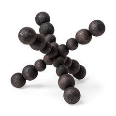 Carollan Black Large Geometric Wood Ball Jack - Ornate Home