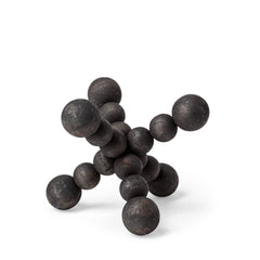 Carollan Black Small Geometric Wood Ball Jack - Ornate Home