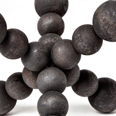 Carollan Black Small Geometric Wood Ball Jack - Ornate Home