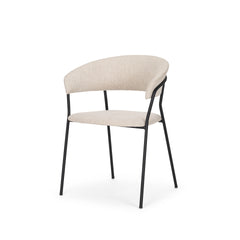 Carolyn Oatmeal Contoured Back Dining Side Chair (Set of 2) - Ornate Home
