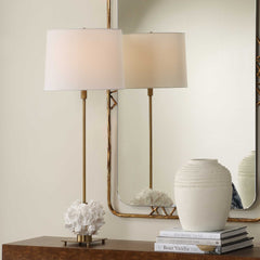 Caronia Brass/White Coral Buffet Lamp - Ornate Home