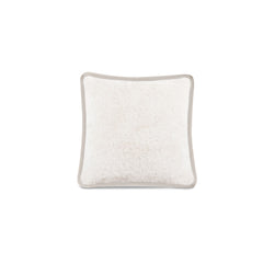 Carr Cream Faux Fur 20-in Cushion - Ornate Home