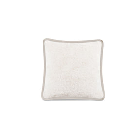 Carr Cream Faux Fur 20-in Cushion - Ornate Home