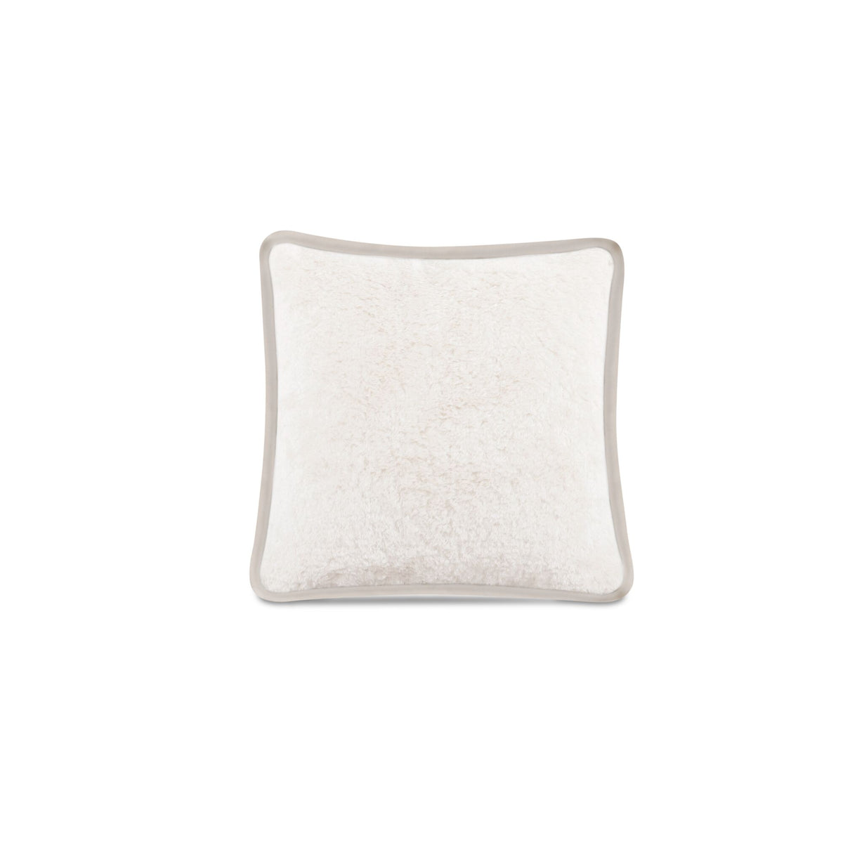 Carr Cream Faux Fur 25-in Cushion - Ornate Home