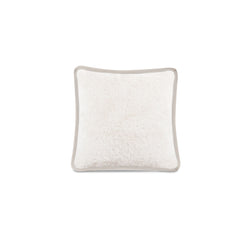 Carr Cream Faux Fur 25-in Cushion - Ornate Home