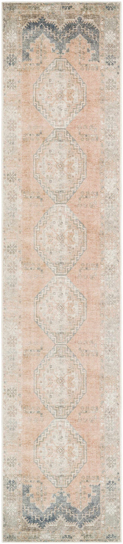 Carrabelle Peach Washable Area Rug - Clearance - Ornate Home