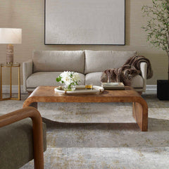 Carraway Woodtone Burl Wood Coffee Table - Ornate Home