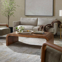 Carraway Woodtone Burl Wood Coffee Table - Ornate Home