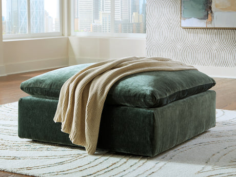 Carriage View Jade Oversized Accent Ottoman - Ornate Home