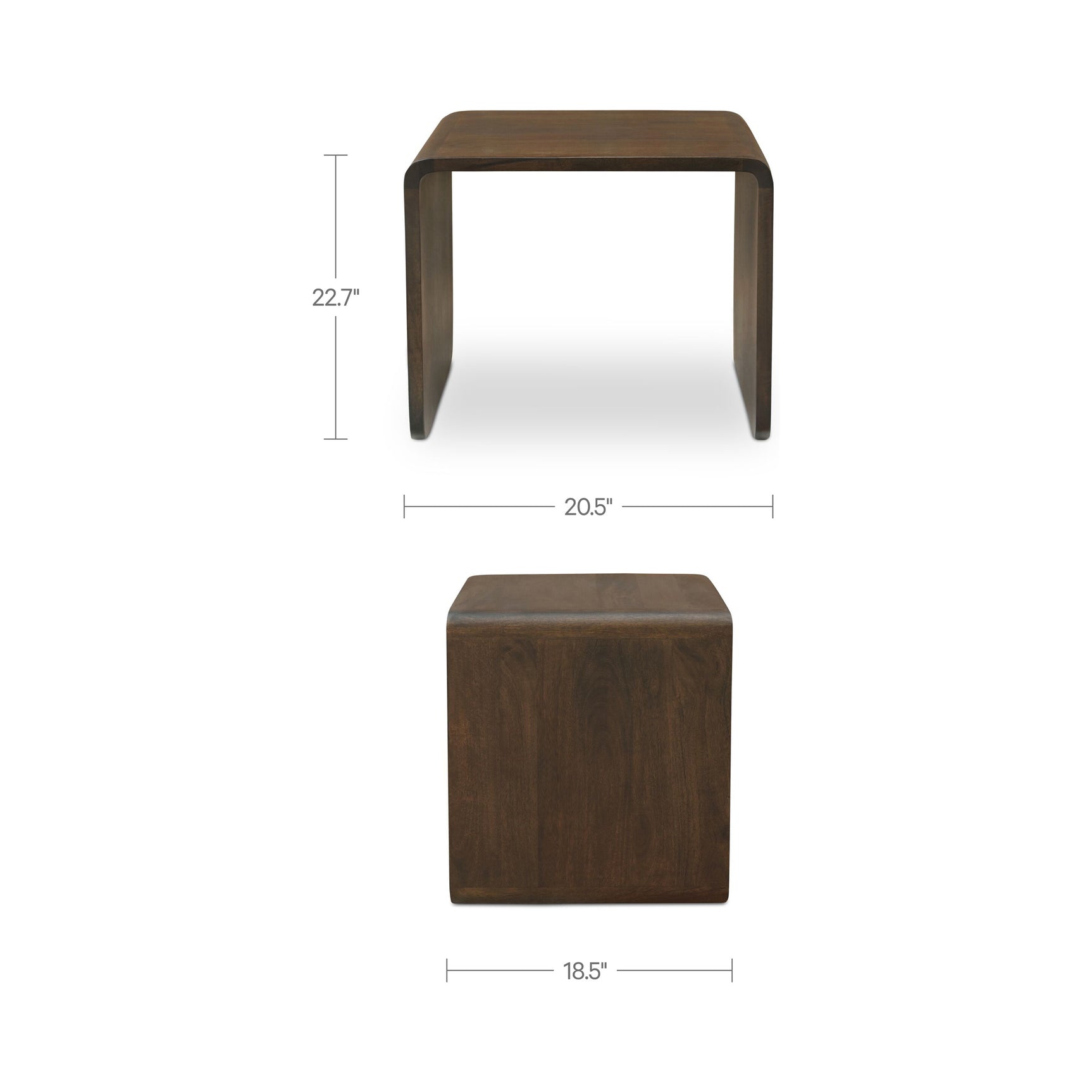 Carrie Dark Brown Side Table - Ornate Home