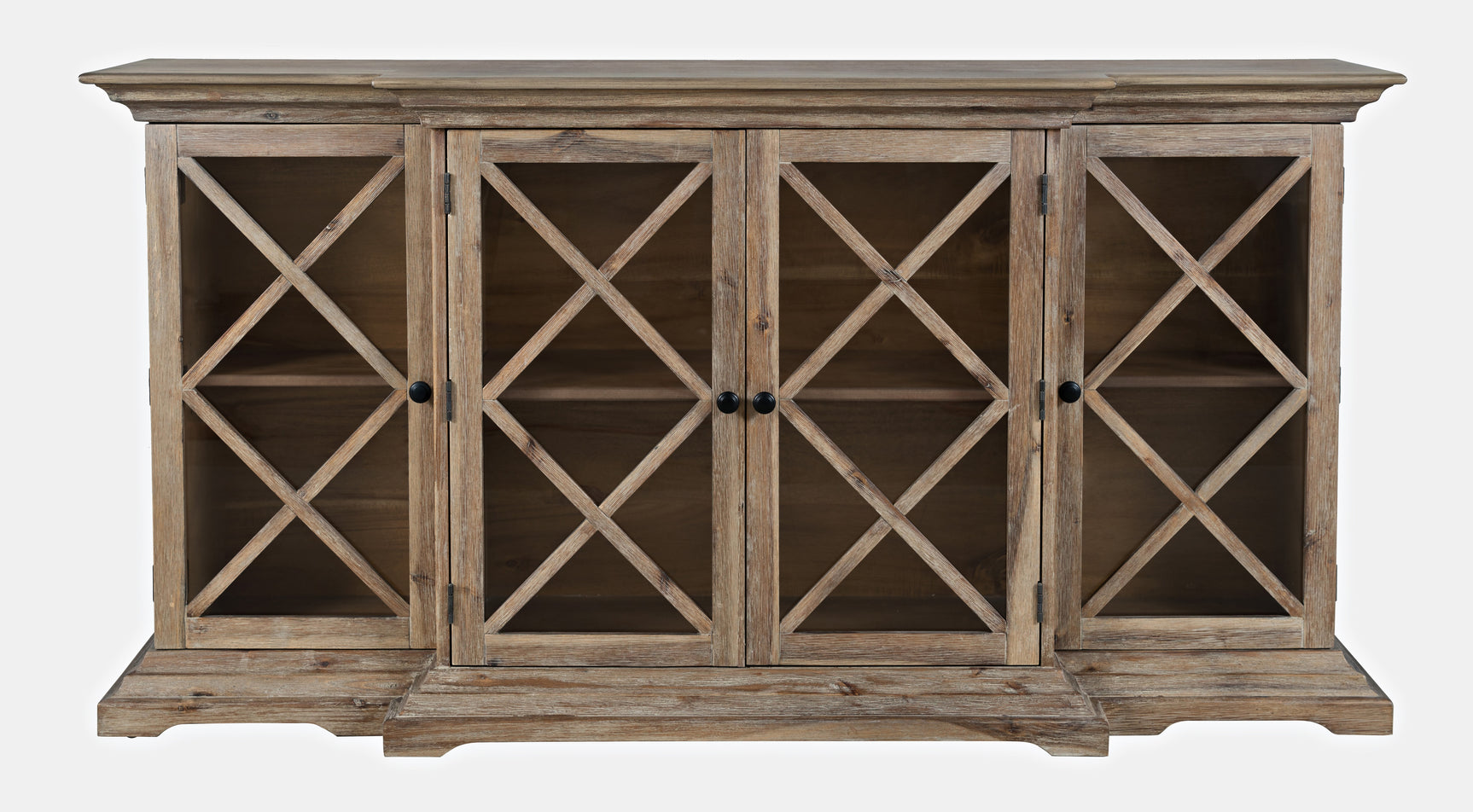 Carrington Bisque Large Breakfront Cabinet - Ornate Home