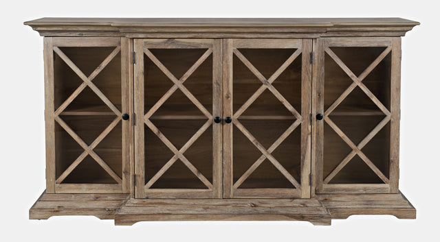 Carrington Bisque Large Breakfront Cabinet - Ornate Home