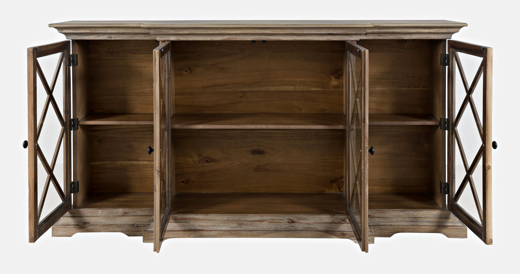 Carrington Bisque Large Breakfront Cabinet - Ornate Home