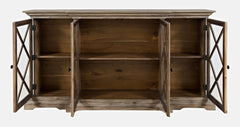 Carrington Bisque Large Breakfront Cabinet - Ornate Home
