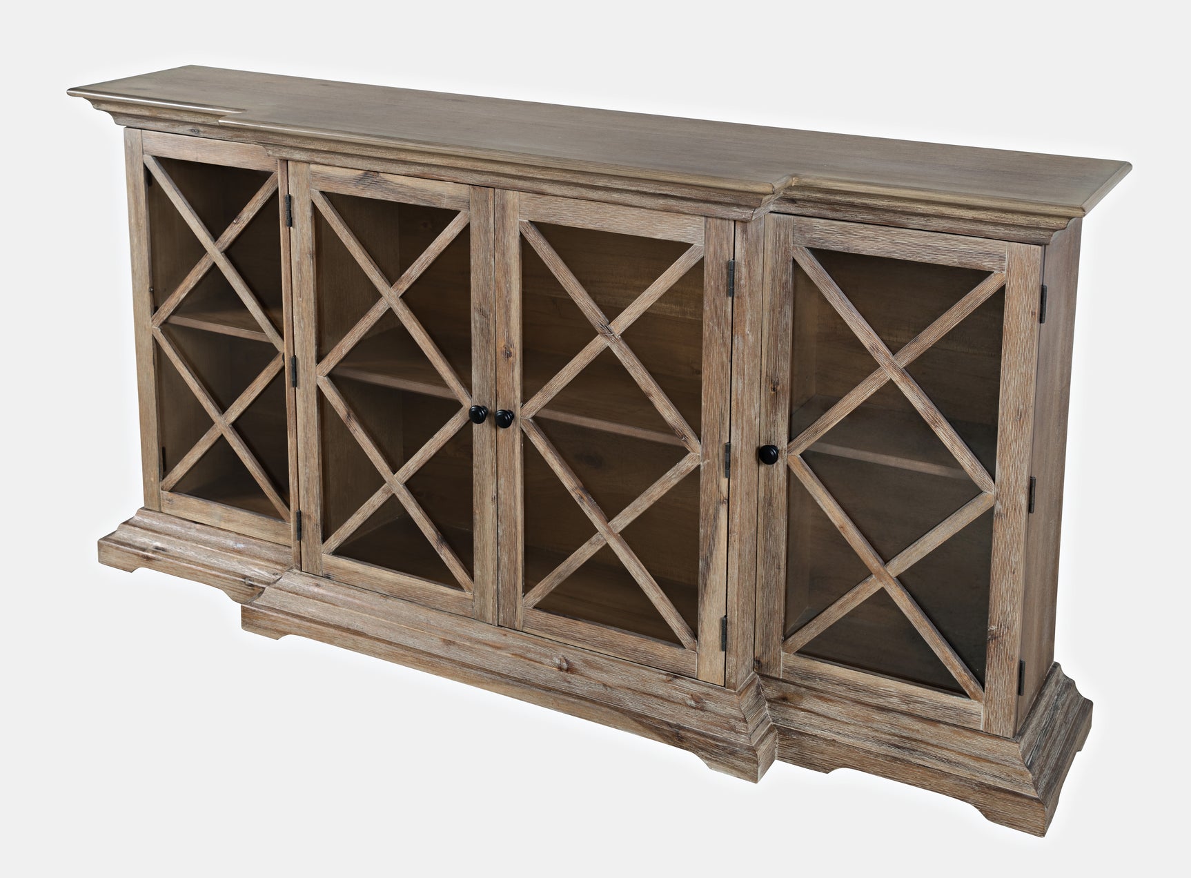 Carrington Bisque Large Breakfront Cabinet - Ornate Home
