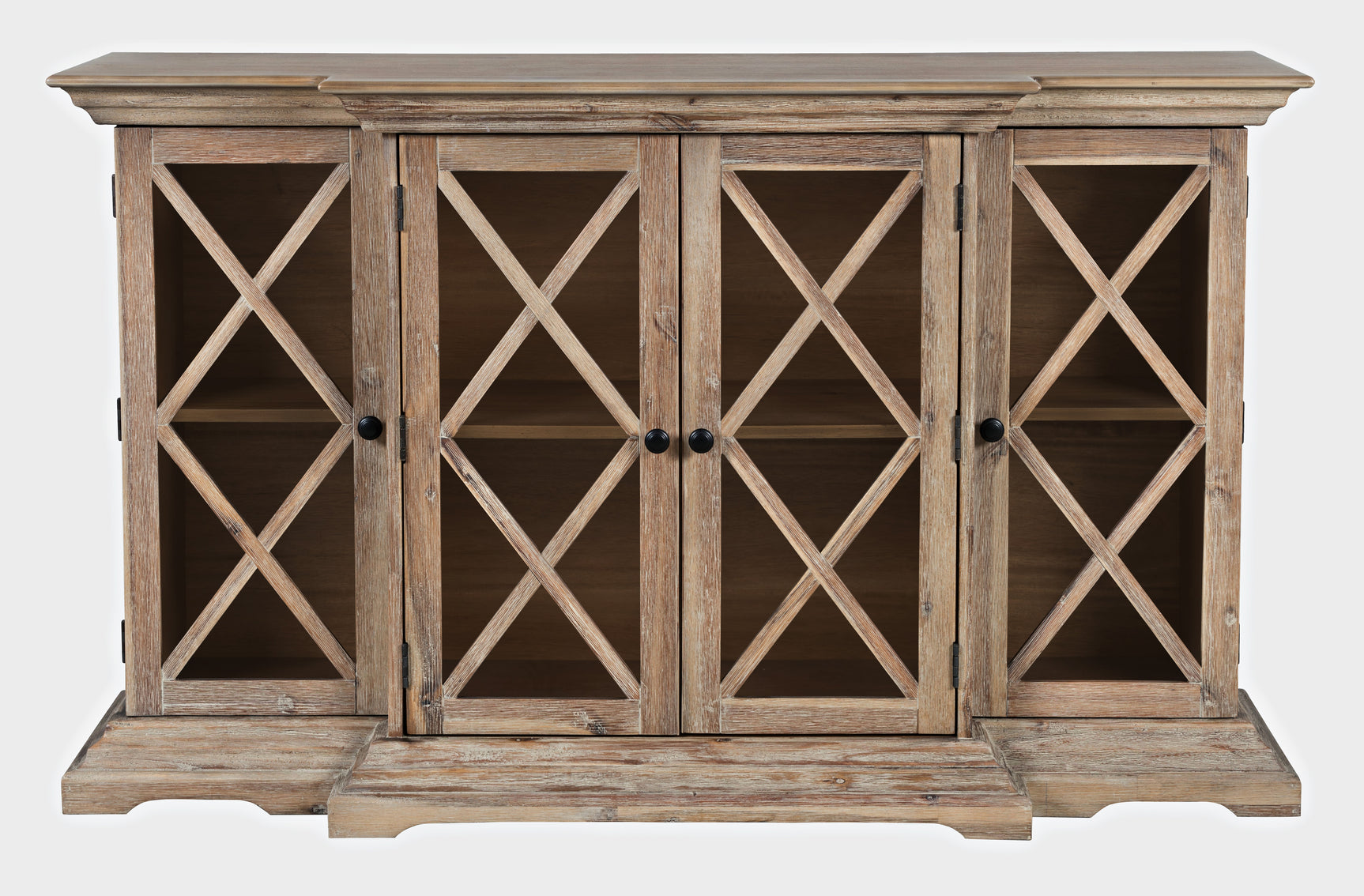 Carrington Bisque Small Breakfront Cabinet - Ornate Home