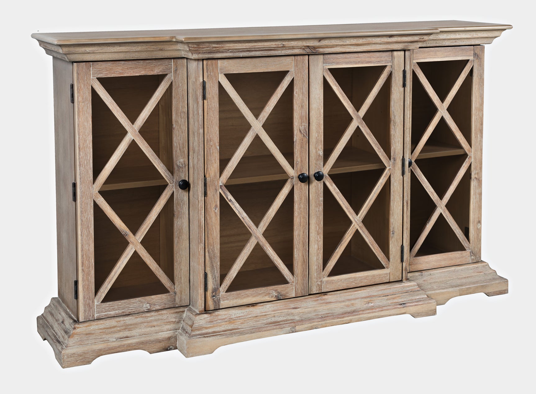 Carrington Bisque Small Breakfront Cabinet - Ornate Home