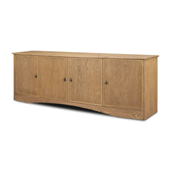 Carrington Brown/Brass 82" 4 Door Closed Sideboard - Ornate Home