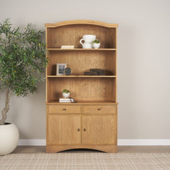 Carrington Brown/Brass 85" Sideboard & Hutch - Ornate Home