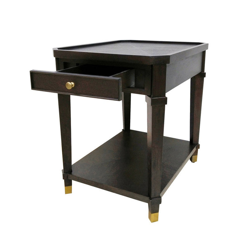 Carrington Brown/Gold End Table - Ornate Home
