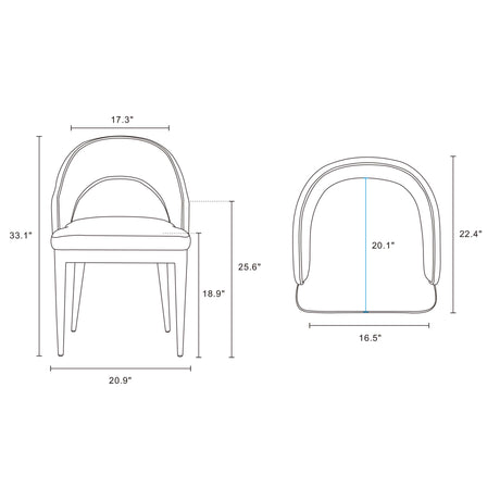 Carrington Dining Armchair in Light Grey - Ornate Home