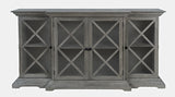 Carrington Grey Large Breakfront Cabinet - Ornate Home
