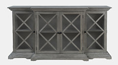 Carrington Grey Large Breakfront Cabinet - Ornate Home