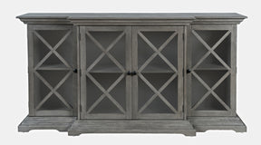 Carrington Grey Large Breakfront Cabinet - Ornate Home