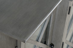 Carrington Grey Large Breakfront Cabinet - Ornate Home