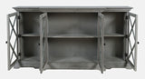 Carrington Grey Large Breakfront Cabinet - Ornate Home