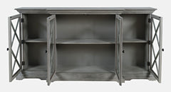 Carrington Grey Large Breakfront Cabinet - Ornate Home