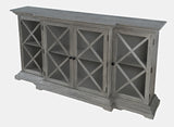 Carrington Grey Large Breakfront Cabinet - Ornate Home