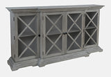 Carrington Grey Large Breakfront Cabinet - Ornate Home
