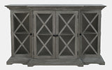 Carrington Grey Small Breakfront Cabinet - Ornate Home