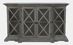 Carrington Grey Small Breakfront Cabinet - Ornate Home