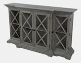 Carrington Grey Small Breakfront Cabinet - Ornate Home