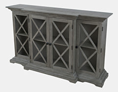 Carrington Grey Small Breakfront Cabinet - Ornate Home