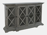 Carrington Grey Small Breakfront Cabinet - Ornate Home
