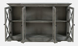 Carrington Grey Small Breakfront Cabinet - Ornate Home