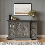Carrington Grey Small Breakfront Cabinet - Ornate Home