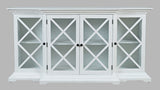 Carrington White Large Breakfront Cabinet - Ornate Home