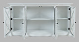 Carrington White Large Breakfront Cabinet - Ornate Home